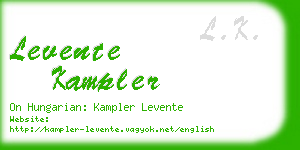 levente kampler business card